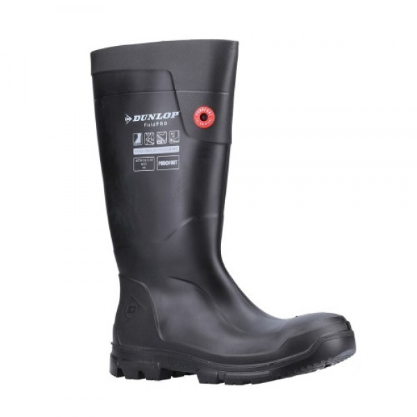 Dunlop Fieldpro Purofort Black Safety Wellingtons