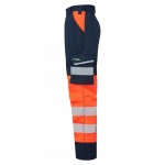 Leo Workwear Winswell Women's Stretch Cargo Trousers Hi-Vis Orange / Navy