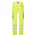 Leo Workwear Winsford Stretch Cargo Trousers Hi-Vis Yellow Leo Workwear Winsford Stretch Cargo Trousers Hi-Vis Yellow