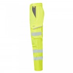 Leo Workwear Winsford Stretch Cargo Trousers Hi-Vis Yellow Leo Workwear Winsford Stretch Cargo Trousers Hi-Vis Yellow