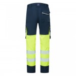 Leo Workwear Winsford Stretch Cargo Trousers Hi-Vis Yellow / Navy