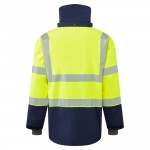 Leo Workwear Dartmoor Class 2 Jacket Hi-Vis Yellow / Navy Leo Workwear Dartmoor Class 2 Jacket Hi-Vis Yellow / Navy