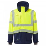 Leo Workwear Dartmoor Class 2 Jacket Hi-Vis Yellow / Navy Leo Workwear Dartmoor Class 2 Jacket Hi-Vis Yellow / Navy