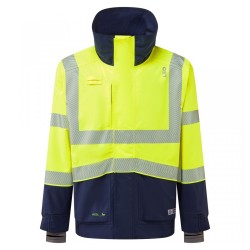 Leo Workwear Dartmoor Class 2 Jacket Hi-Vis Yellow / Navy 