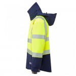Leo Workwear Dartmoor Class 2 Jacket Hi-Vis Yellow / Navy Leo Workwear Dartmoor Class 2 Jacket Hi-Vis Yellow / Navy