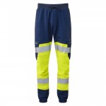 Leo Workwear Hawkridge Class 1 Stretch Trousers Hi-Vis Yellow / Navy Leo Workwear Hawkridge Class 1 Stretch Trousers Hi-Vis Yellow / Navy