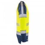 Leo Workwear Ruda Class 2 Long-Sleeved T-Shirt Hi-Vis Yellow / Navy Leo Workwear Ruda Class 2 Long-Sleeved T-Shirt Hi-Vis Yellow / Navy