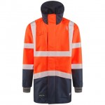 Leo Workwear Clovelly Orange Navy Hi Vis Anorak Leo Workwear Clovelly Orange Navy Hi Vis Anorak