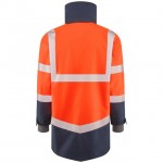 Leo Workwear Clovelly Orange Navy Hi Vis Anorak Leo Workwear Clovelly Orange Navy Hi Vis Anorak