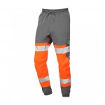 Leo Workwear Hawkridge Orange Grey Hi Vis Jogging Trousers Leo Workwear Hawkridge Orange Grey Hi Vis Jogging Trousers