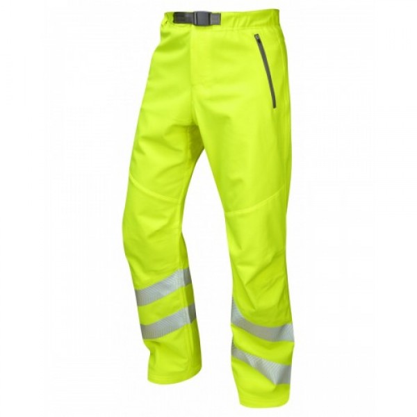 Leo Workwear Landcross Class 1 Yellow Hi Vis Stretch Work Trouser Leo Workwear Landcross Class 1 Yellow Hi Vis Stretch Work Trouser