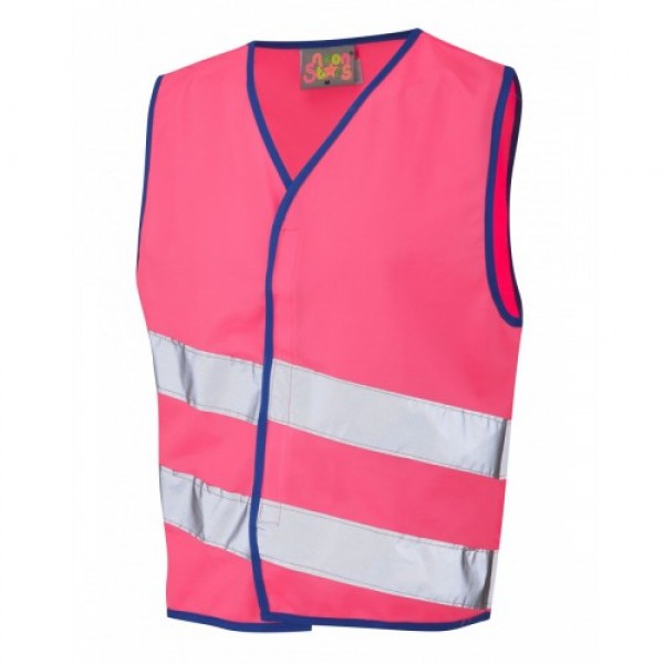 Leo Workwear Neonstars Pink Children's Waistcoat Leo Workwear Neonstars Pink Children's Waistcoat