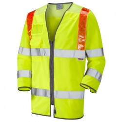 Leo Workwear Taddiport Yellow 3/4 Sleeved Waistcoat