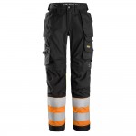 Snickers 6734 Hi-Vis Class 1 Womens Stretch Trousers Holster Pockets Snickers 6734 Hi-Vis Class 1 Womens Stretch Trousers Holster Pockets