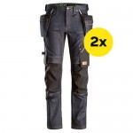 Snickers 2x 6955 FlexiWork Denim Trousers Holster Pockets