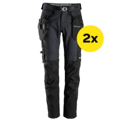 Snickers 2x 6972 FlexiWork Work Trousers+ Detachable Holster Pockets
