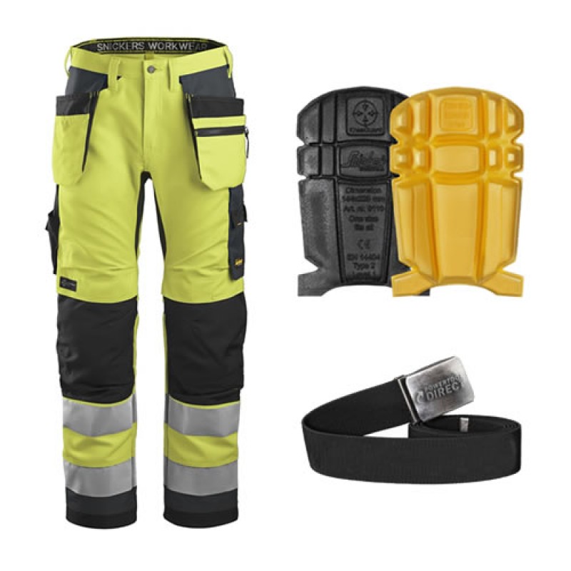 Class 1 Snickers 3833 High-Vis Trousers 
