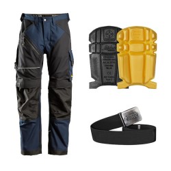 Snickers 6314 Work Trousers Kit inc 9110 Kneepads & PTD Belt