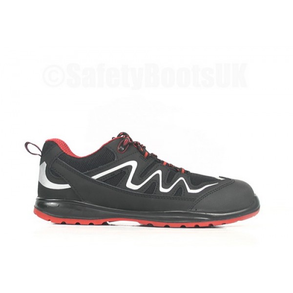 Centek FS312 Black/Red Safety Trainers