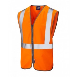 Leo Workwear Eggesford Class 2 GO/RT Orange Railway Waistcoat