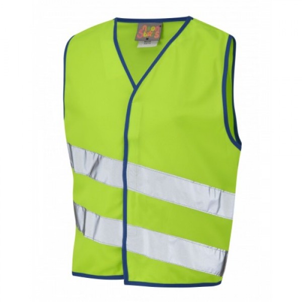 Leo Workwear Neonstars Lime Children's Waistcoat