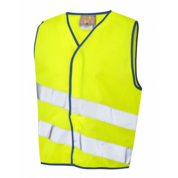 Leo Workwear Neonstars Yellow Children's Waistcoat