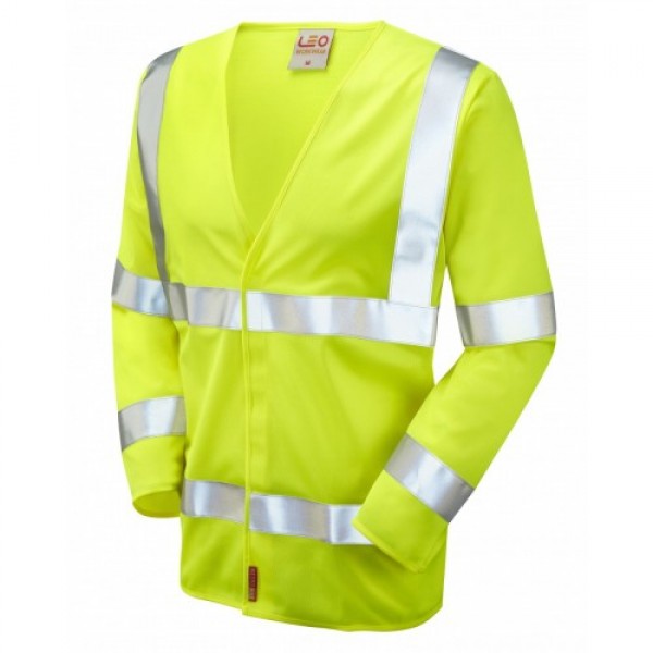 Leo Workwear Parkham Class 3 LFS Yellow Hi Vis Sleeved Waistcoat Leo Workwear Parkham Class 3 LFS Yellow Hi Vis Sleeved Waistcoat