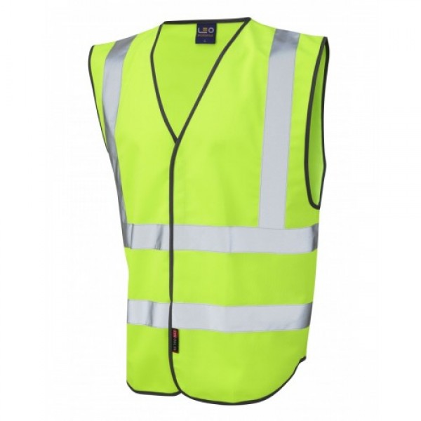 Leo Workwear Pilton Lime Hi Vis Reflective Waistcoat Leo Workwear Pilton Lime Hi Vis Reflective Waistcoat