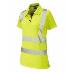 Leo Workwear Pippacot Class 2 Yellow CoolViz Ladies Polo Shirt