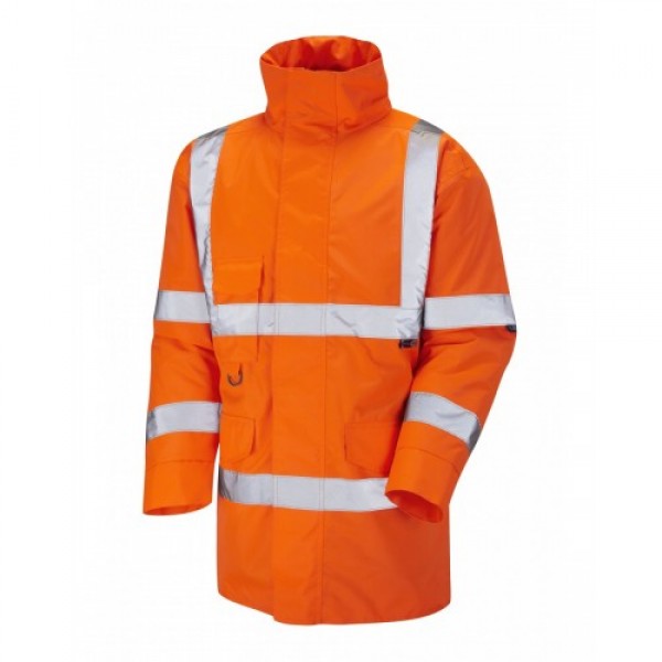 Leo Workwear Tawstock Class 3 GO/RT Orange Anorak