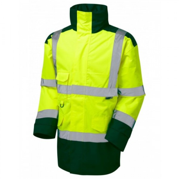 Leo Workwear Tawstock Class 3 Yellow/Bottle Anorak