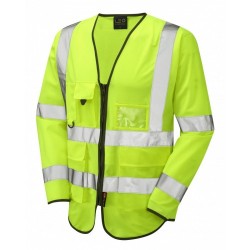 Leo Workwear Wrafton Class 3 Yellow Superior Sleeved Waistcoat