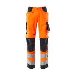 Mascot Safe Supreme 20879 Hi Vis Class 2 Trousers with Kneepad Pockets