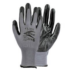 Cofra Cling Grey - Black Nitrile Gloves for Mechanical Protection