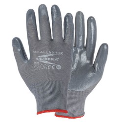 Cofra Labour Grey Nitrile Gloves for Mechanical Protection