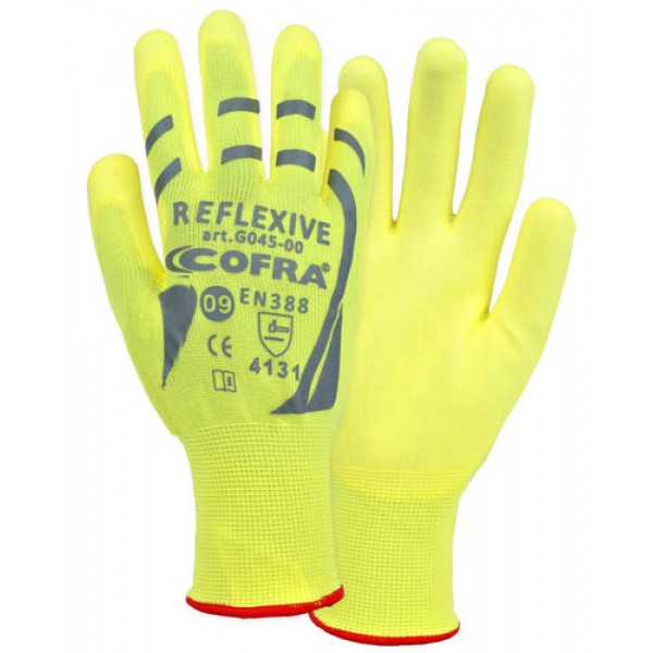 Cofra Hi-Vis Yellow Gloves 12pk 